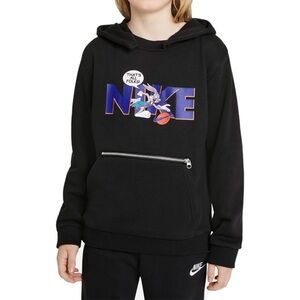 Nike‎ Bugs Bunny SpaceJam Basketball Black Zipper Hoodie Large
